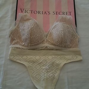 Victoria's Secret SMALL LACE Bralette and Thong